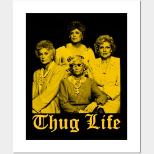 thug life golden Posters and Art